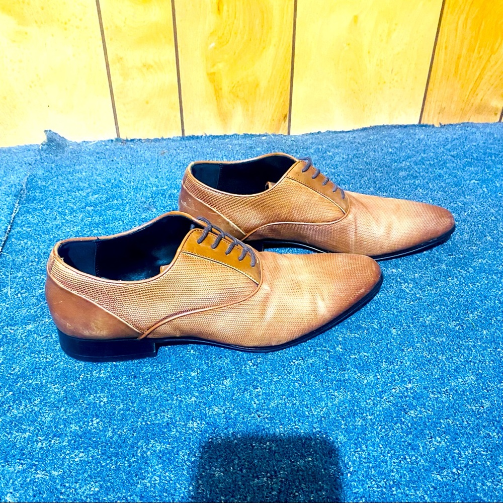 Aldo Tan/Brown Leather Dress Shoes